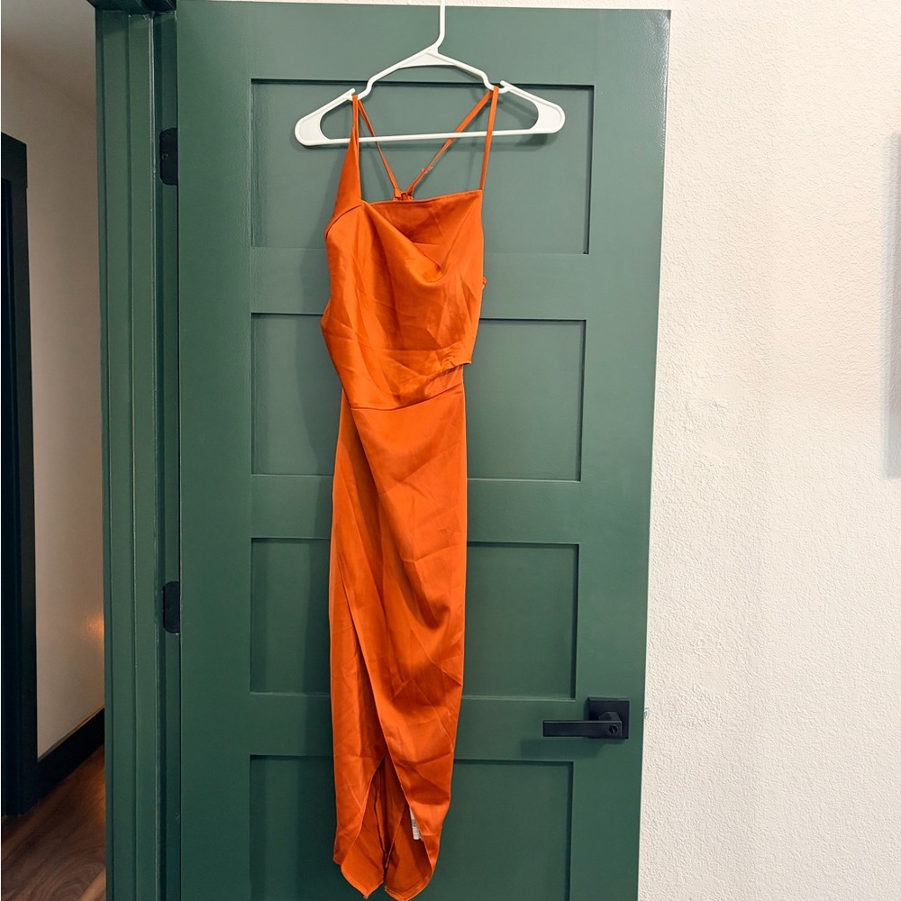 Elegant Orange Women's Dress
